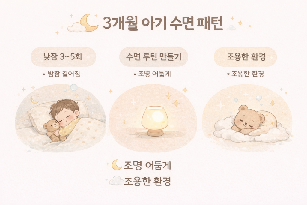 아기 수면 교육 루틴 목욕 수유 조명 어둡게 순서 설명
